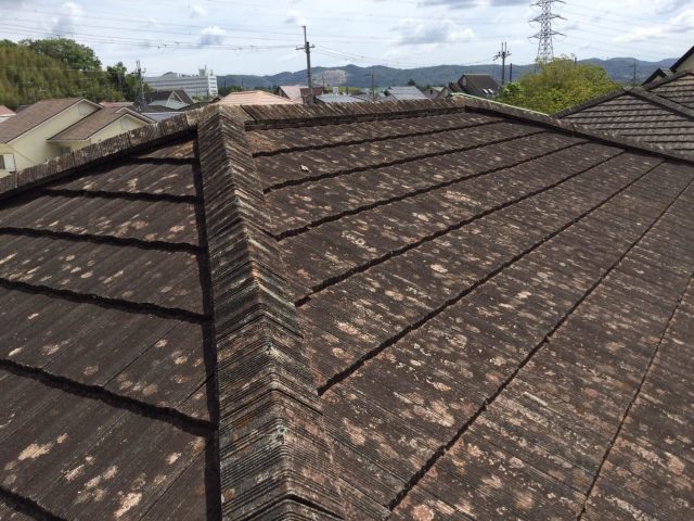 播磨町の劣化したセメント瓦